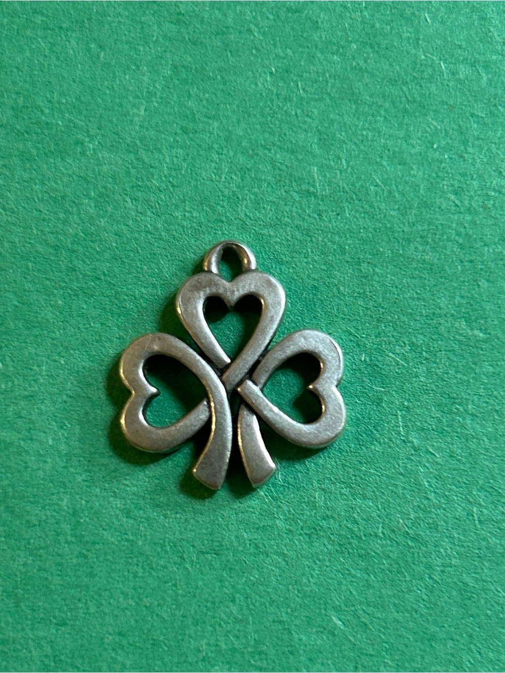 James Avery Silver-Tone Clover Heart Charm